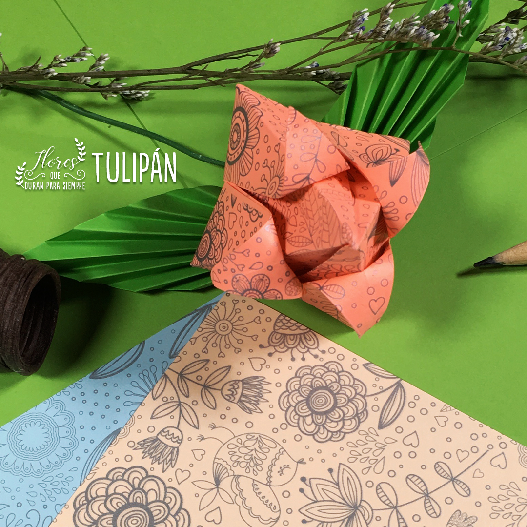 Flores de papel en origami - PASAJEROS DE PAPEL